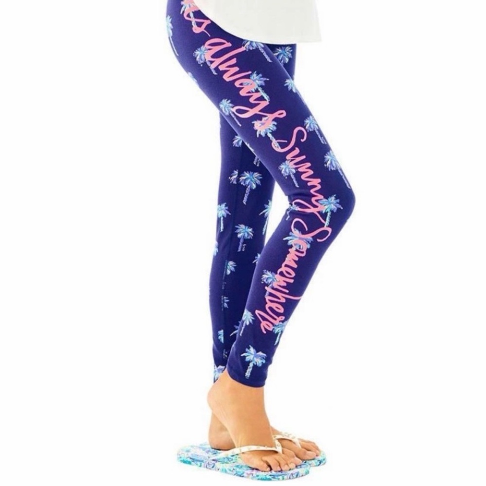 Lilly Pulitzer Luxletic Weekender Sunset Safari Palms Legging - Picture 15 of 15